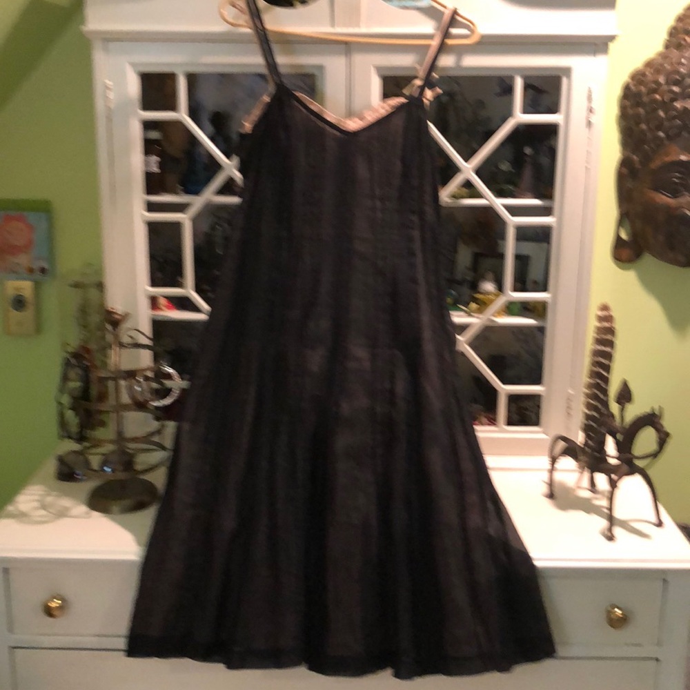 Odille Anthropologie double layer slip dress.